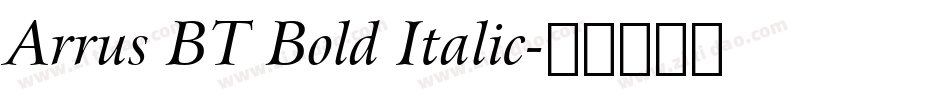Arrus BT Bold Italic字体转换